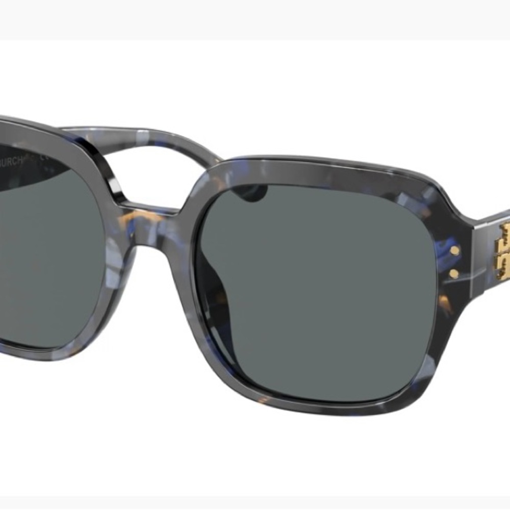 Tory Burch Black, Brown and Blue Aviator Sunglasses